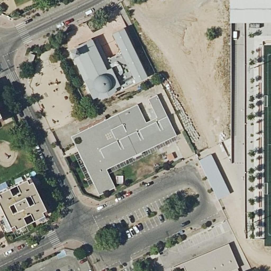 Aerial view of the grounds of Los Molinos