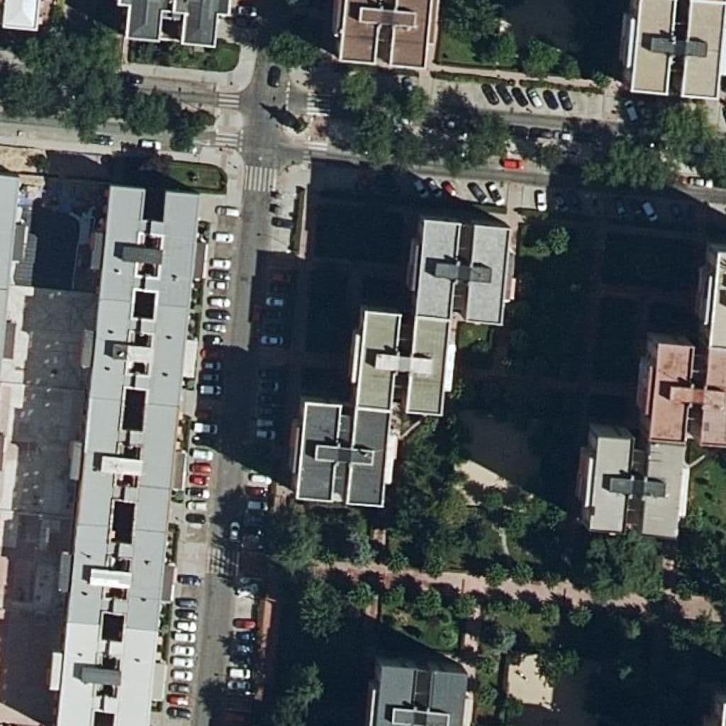 Aerial view of the grounds of Woody