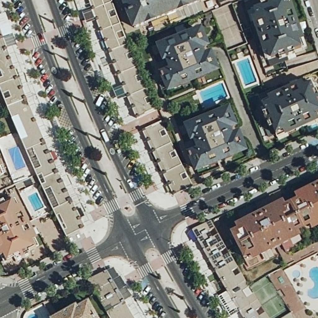 Aerial view of the grounds of Los Pitus