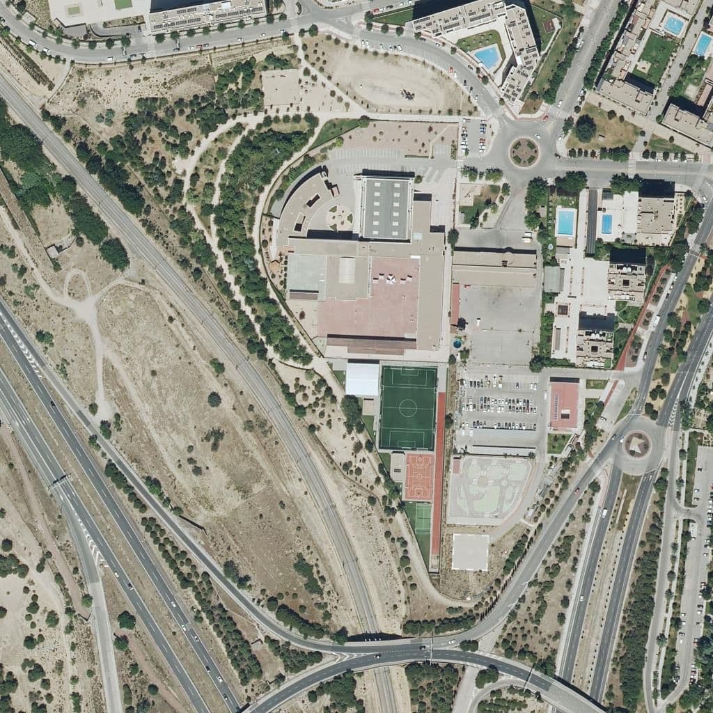 Aerial view of the grounds of Nuestra Señora De La Merced