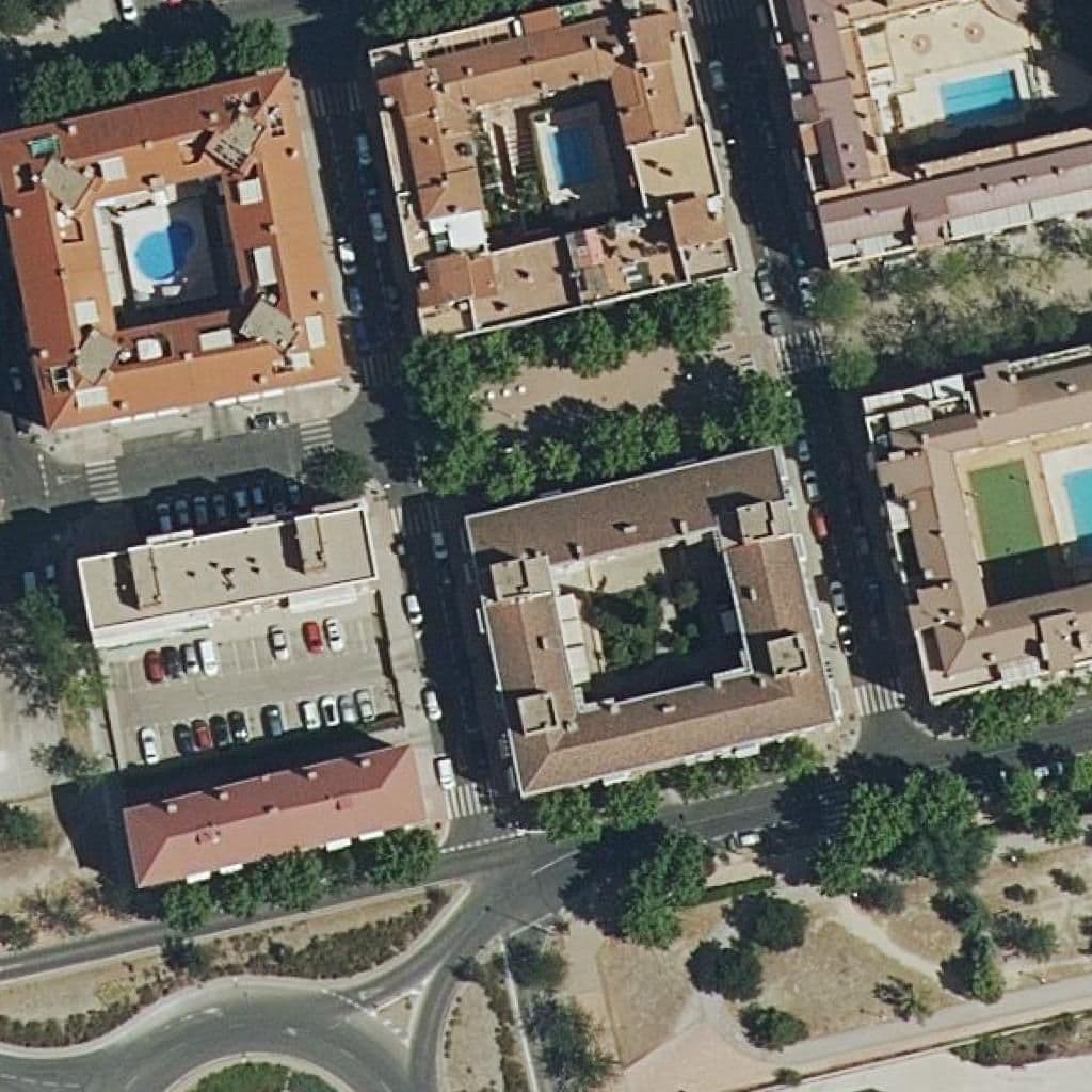 Aerial view of the grounds of El Duende Azul