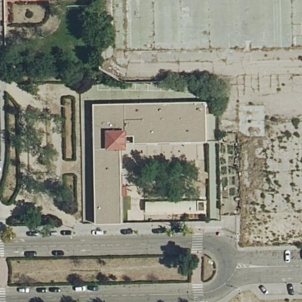 Aerial view of the grounds of La Aldea