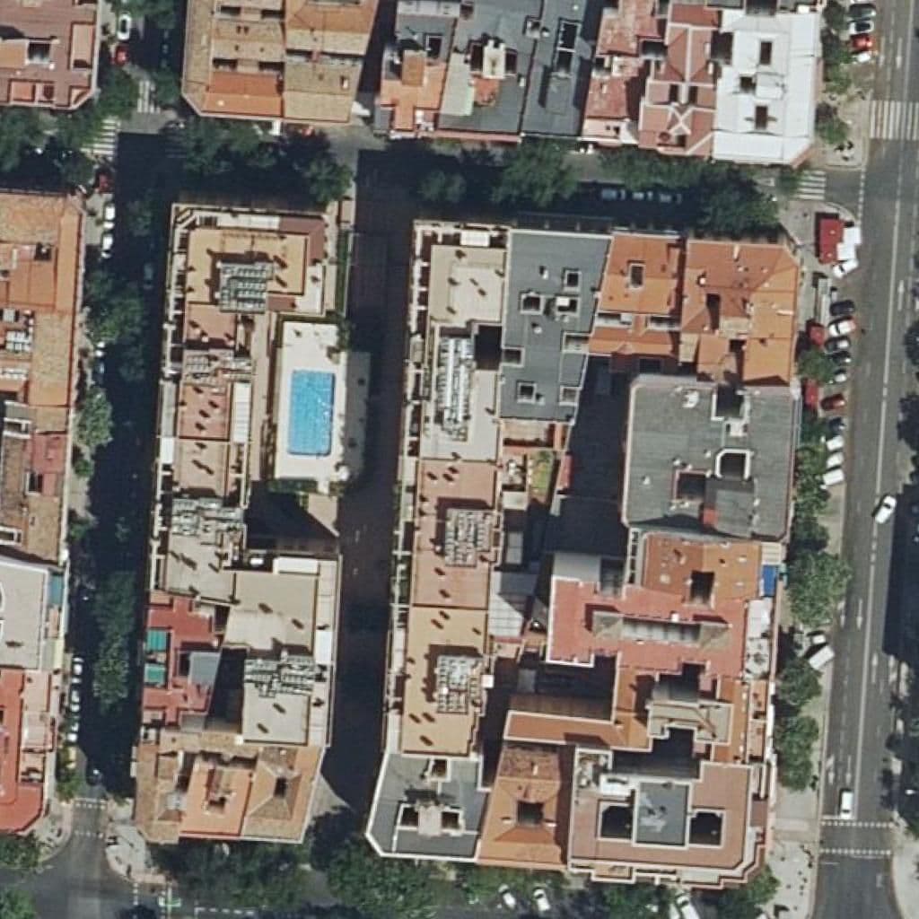 Aerial view of the grounds of El Bosque