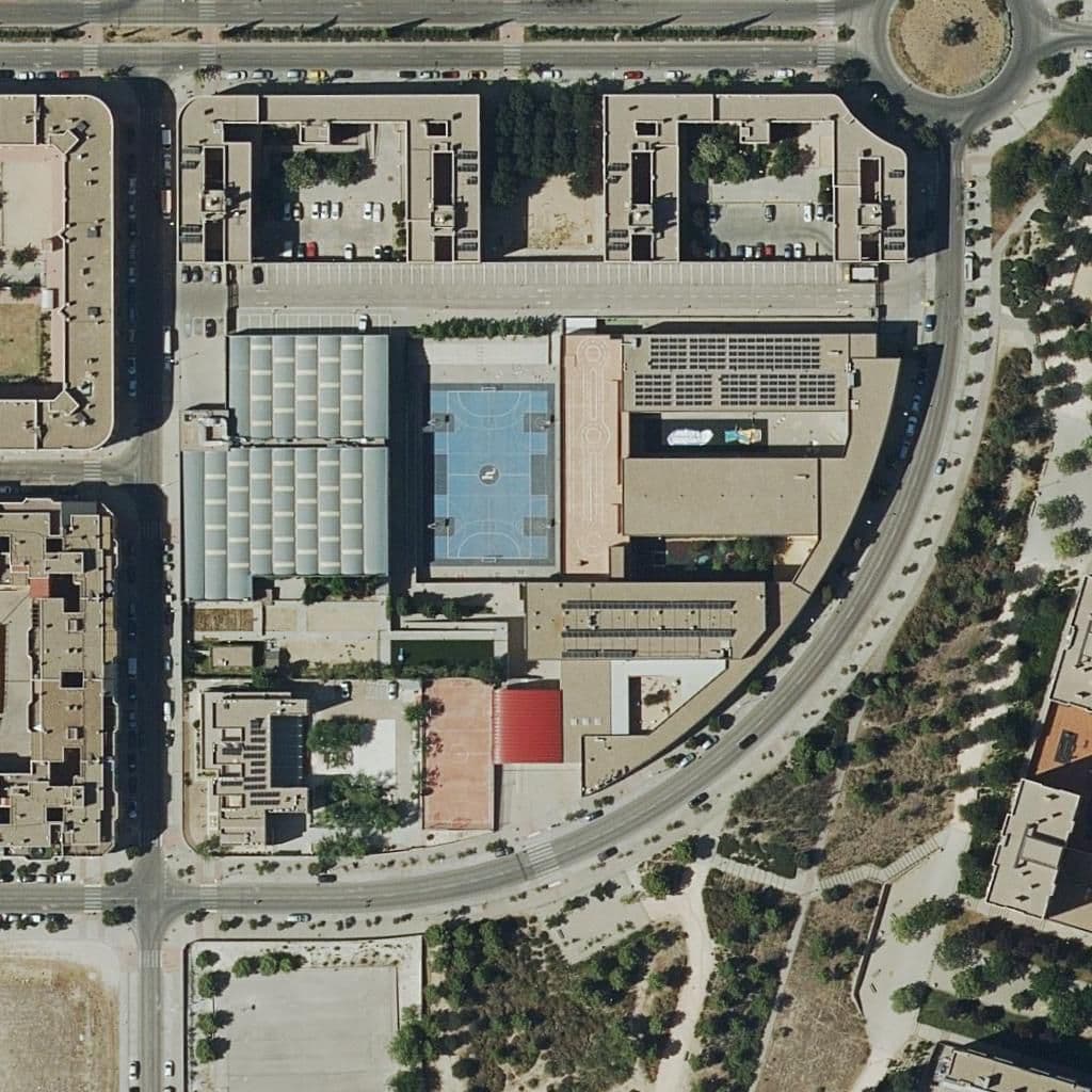 Aerial view of the grounds of Helicon
