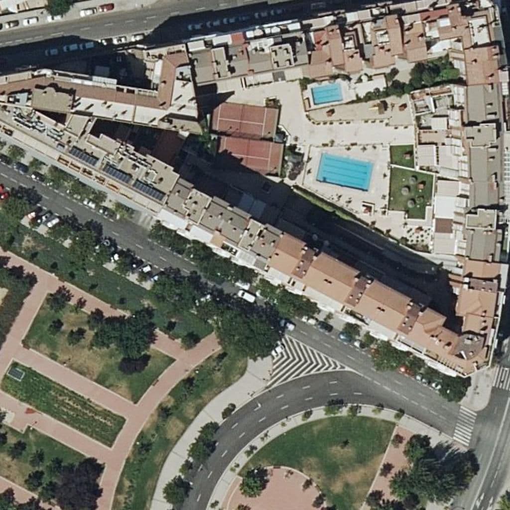 Aerial view of the grounds of El Borreguito Azul