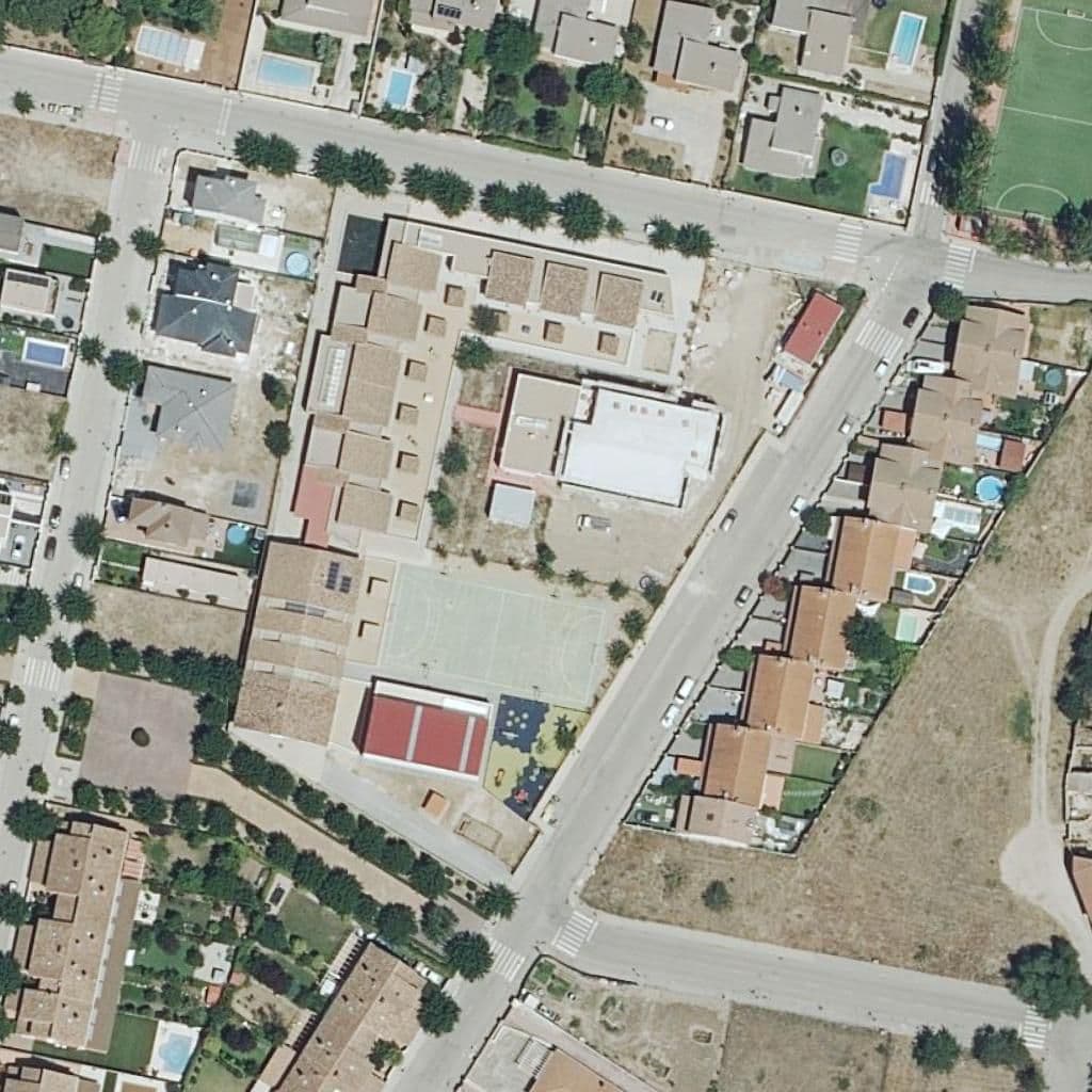 Aerial view of the grounds of Sansueña