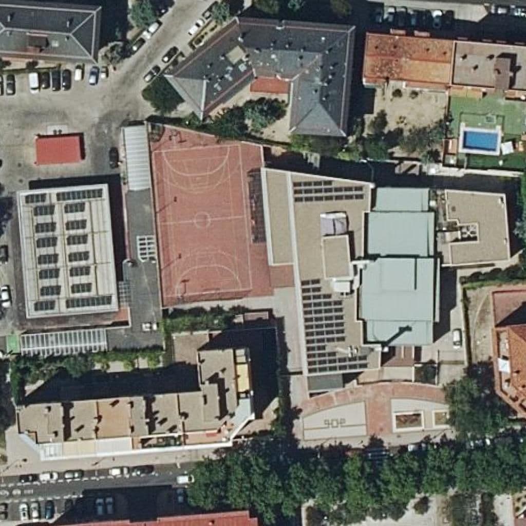 Aerial view of the grounds of Timon