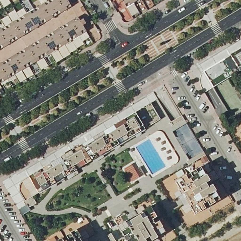 Aerial view of the grounds of Meraki