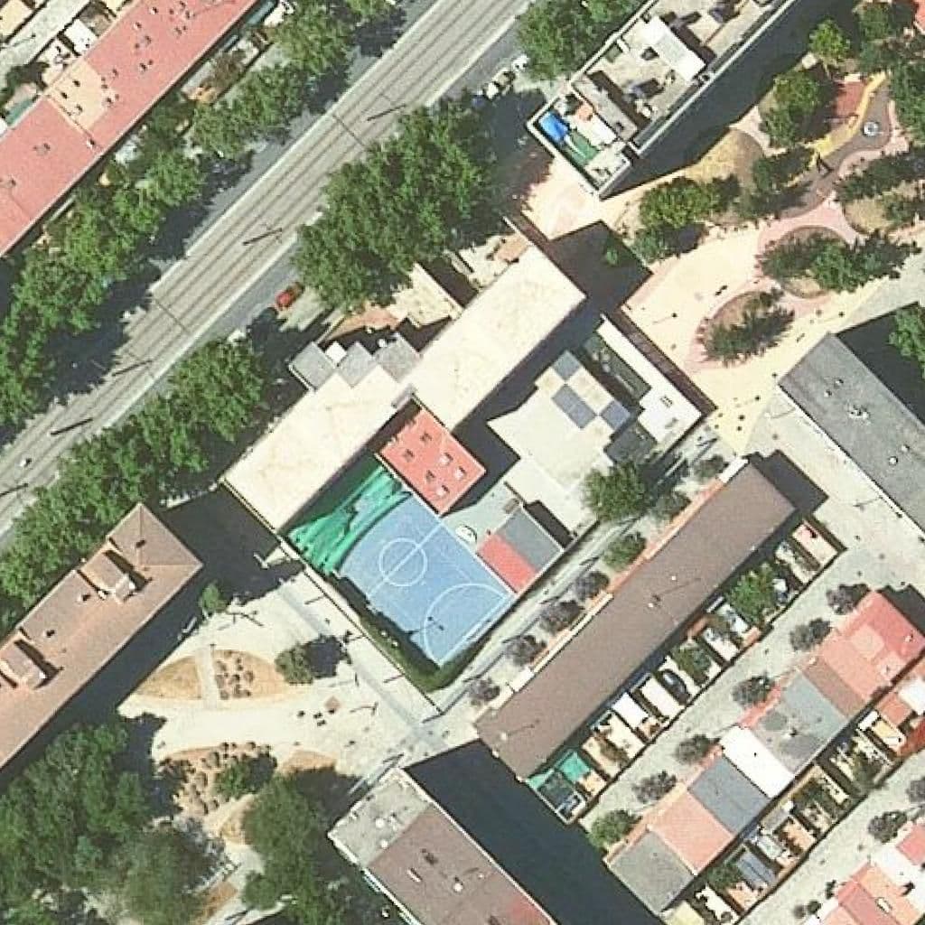 Aerial view of the grounds of Escola Concepción Arenal