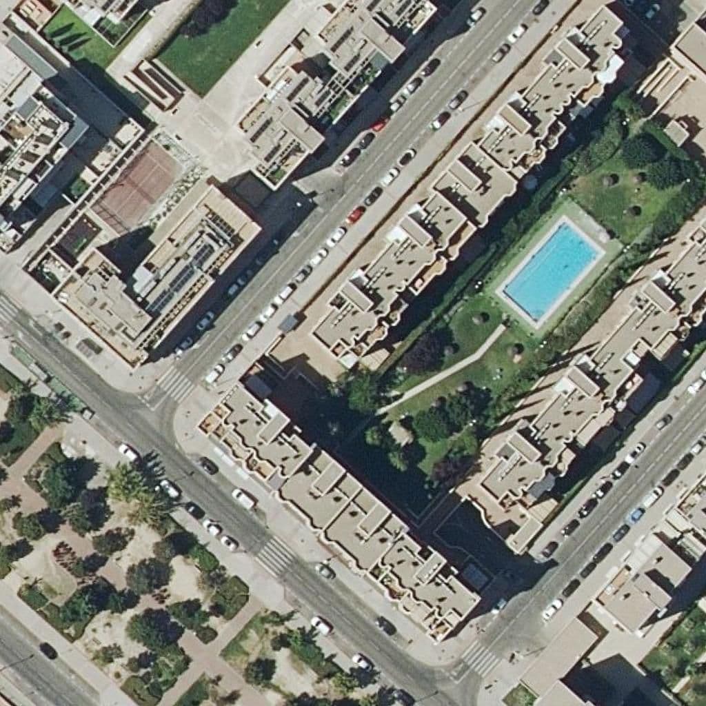 Aerial view of the grounds of Pelocho