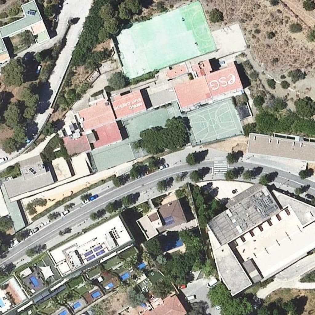 Aerial view of the grounds of Galí Bellesguard