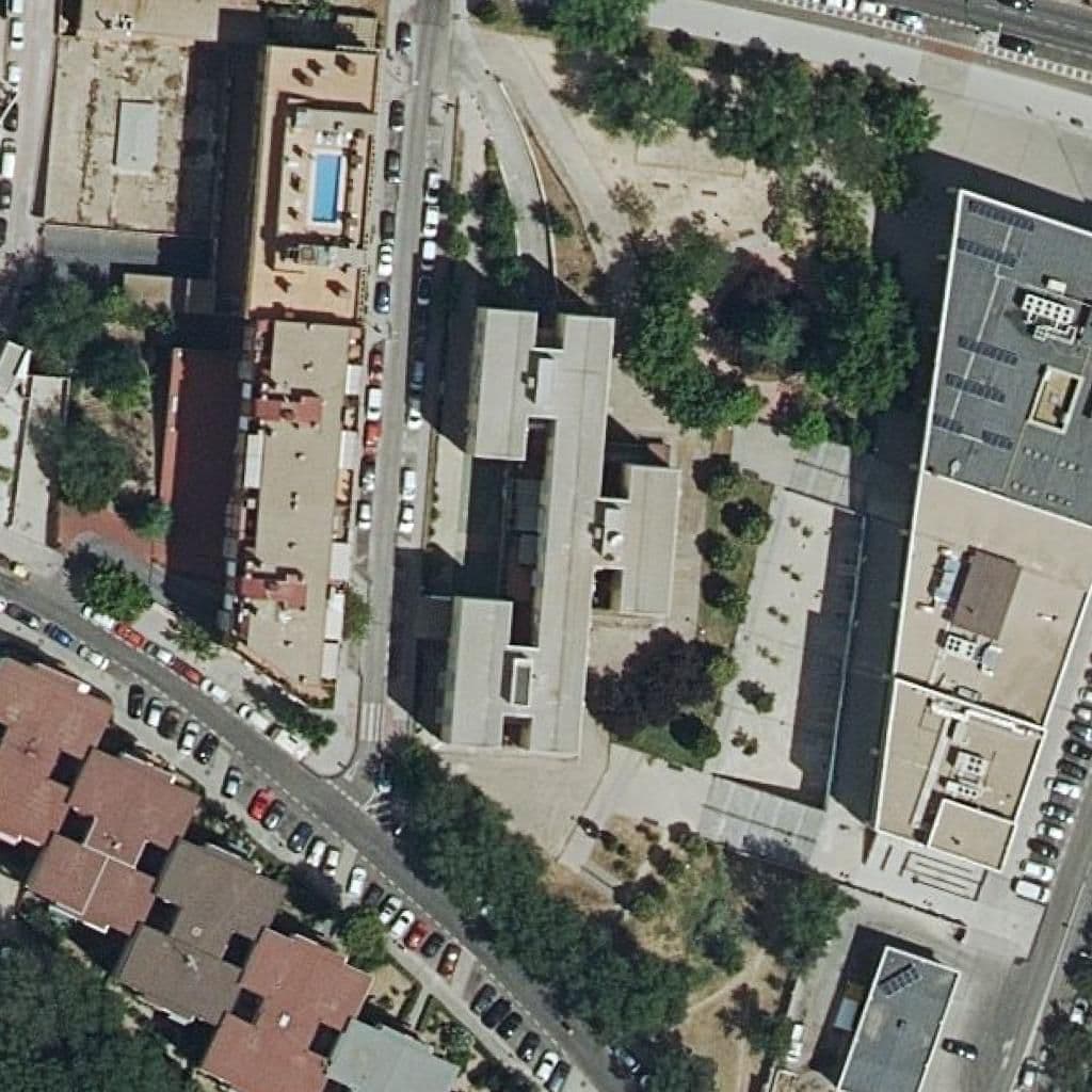 Aerial view of the grounds of Chiqui Moratalaz