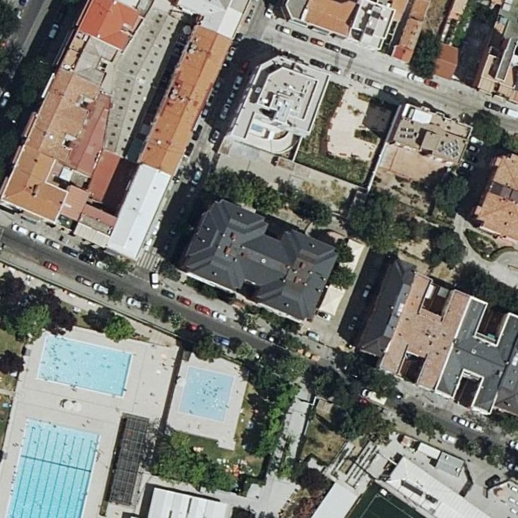 Aerial view of the grounds of Coco